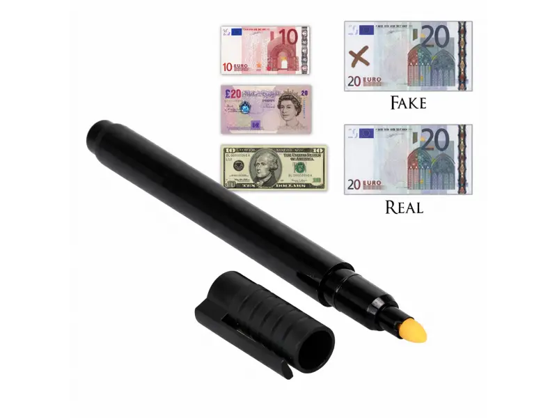 Marker pentru bancnote euro contrafăcute, negru - 3283